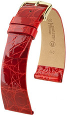 Červený kožený remienok Hirsch Prestige L 02208020-1 (Krokodílí koža) Hirsch Selection