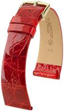 Červený kožený remienok Hirsch Prestige M 02208120-1 (Krokodílí koža) Hirsch Selection