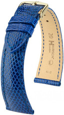 Modrý kožený remienok Hirsch London L 04266085-1 (Jašteričie koža) Hirsch Selection