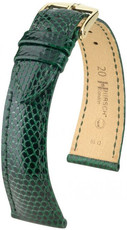 Zelený kožený remienok Hirsch London L 04266040-1 (Jašteričie koža) Hirsch Selection