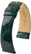 Zelený kožený remienok Hirsch Prestige L 02208040-1 (Krokodílí koža) Hirsch Selection