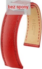 Červený kožený remienok Hirsch Speed 07402420-2 (Teľacina) Hirsch Selection