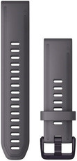 Silikonový řemínek Garmin 20mm, Shale Grey, Quick Fit, 010-13011-00