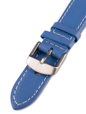 Unisex kožený modrý remienok k hodinkám W-00-F
