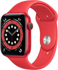 Apple Watch Series 6 GPS, 40mm, puzdro z červeného hliníka s červeným športovým remienkom