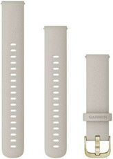 Remienok Garmin Quick Release 18mm, silikónový, béžový, zlatá spona (Venu 2S, Vívoactive 4S, Vívomove 3S)