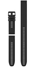 Remienok Garmin QuickFit 26mm, silikónový, čierny, čierna spona (Fenix 7X/6X/5X, Tactix ai.) + predĺžená časť 26 cm