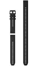 Silikónový remienok Garmin 20mm (pro Garmin Fenix 8/7S/6S (43mm), aj.), čierny, QuickFit, + predĺžená časť