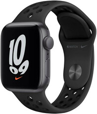 Apple Watch Nike SE GPS, 44mm, puzdro z vesmírne šedého hliníka s antracitovým / čiernym športovým remienkom