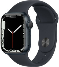 Apple Watch Series 7 GPS, 41mm, puzdro z temne atramentového hliníka s temne atramentovým športovým remienkom