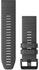 Remienok Garmin QuickFit 26mm, silikónový, tmavo šedý, čierna spona (Fenix 7X/6X/5X, Tactix aj.)