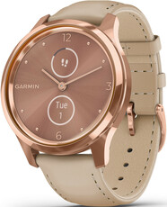 Garmin Vivomove 3 Luxe,18K Rose Gold /Light Sand Italian Leather Band