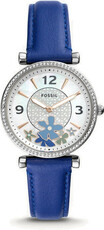 Fossil Carlie Two-Hand Blue Eco Leather ES5188