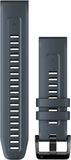 Remienok Garmin QuickFit 22mm, silikónový, grafitovo modrý, čierna pracka (Fenix 7/6/5, Epix 2 ai.)