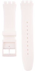 Unisex biely silikónový remienok pro hodinky Swatch