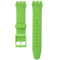 Unisex zelený silikónový remienok pro hodinky Swatch