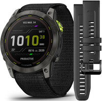 Garmin Enduro 2 Carbon Gray DLC Titanium / Black UltraFit Nylon Strap (+ náhradné silikónový remienok)