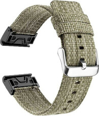 Remienok QuickFit 22 mm, nylonový, svetlozelený, oceľová pracka (Garmin Fenix 8 47mm/7/6/5, Epix 2, MARQ atď.)