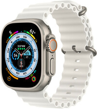 Apple Watch Ultra, GPS + Cellular, 49mm s bielym remienkom "Ocean band"