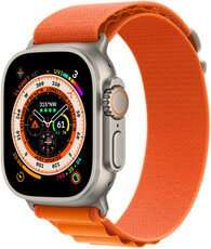 Apple Watch Ultra, GPS + Cellular, 49mm s oranžovým remienkom "Alpine loop" (M)