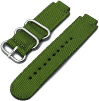 Remienok pro Casio G-Shock, nylónový, zelený, strieborná spona (pro modely GM-110/GA-2100, GA-110, DW-5600)