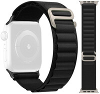 Remienok pro Apple Watch, textilný, čierny (pro pouzdra 49/45/44mm)