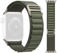 Remienok pro Apple Watch, textilný, zelený (pro pouzdra 49/45/44mm)