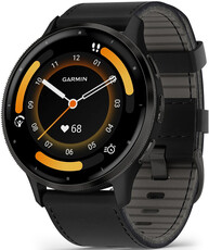 Garmin Venu 3 Slate / Black, Black Leather Band