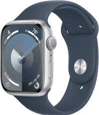 Apple Watch Series 9, GPS, 45mm Puzdro zo strieborného hliníka, športový remienok M/L