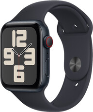 Apple Watch SE (2023) GPS + Cellular 44mm temne atramentové hliníkové púzdro s temne atramentovým športovým remienkom - M/L