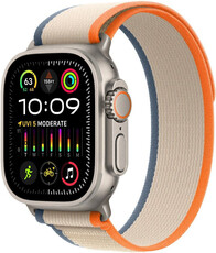 Apple Watch Ultra 2 GPS + Cellular, 49mm titánové púzdro s oranžovo-béžovým trailovým ťahom - M-L