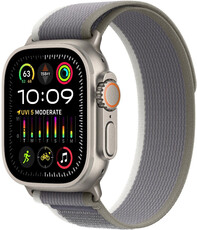 Apple Watch Ultra 2 GPS + Cellular, 49mm titánové púzdro so zeleno-sivým trailovým ťahom - S/M