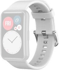 Remienok pre Huawei Watch Fit, silikónový, biely + príslušenstvo na výmenu