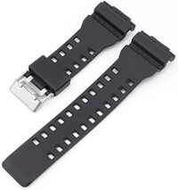 Plastový remienok Ricardo 16mm (pro Casio G-Shock GA-100, GA-110, GD-120, GLS-100), čierny V1