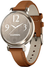 Garmin Lily 2 Classic Cream Gold/Tan Leather Band