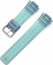 Plastový remienok Ricardo 16mm (pro Casio G-Shock GA-2100/GA-2110, DW-5600, GW-6900), modrý, priehľadný