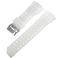 Plastový remienok Ricardo 16mm (pre Casio G-Shock GA-100, GA-110, GD-120, GLS-100), biely, priehľadný