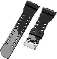 Plastový remienok Ricardo 16mm (pre Casio G-Shock GA-100, GA-110, GD-120, GLS-100), čierny V8