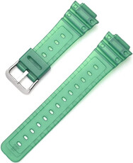 Plastový remienok Ricardo 16mm (pre Casio G-Shock GA-2100/GA-2110, DW-5600, GW-6900), zelený, priehľadný