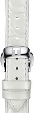 Kožený remienok Tissot T852.036.795 16mm, biely, Quick Release
