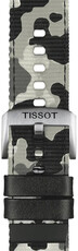 Textilný remienok Tissot T852.046.771 22mm, šedý/maskáčový, Quick Release