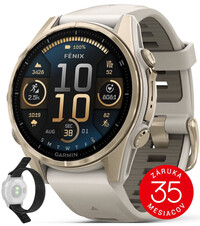 Garmin Fenix 8 AMOLED 43 mm, Sapphire Soft Gold Stainless Steel Fog Gray