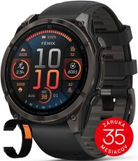 Garmin Fenix 8 AMOLED 47 mm, Sapphire Carbon Gray DLC Titanium Black