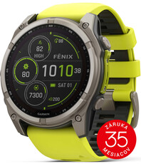 (SK) Garmin Fenix 8 Solar 51mm, Sapphire Graphite Titanium Yellow Band