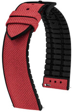 Textilný remienok Hirsch Arne L 0925090060-5, červený, textil/prírodná guma, dĺžka L, Quick Release