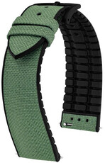 Textilný remienok Hirsch Arne M 0925090145-5, zelený, textil/prírodná guma, dĺžka M, Quick Release