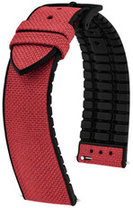 Textilný remienok Hirsch Arne M 0925090160-5, červený, textil/prírodná guma, dĺžka M, Quick Release