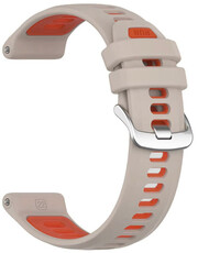 Silikónový remienok Ricardo 22mm (pro Garmin Forerunner 970 aj.), béžový V1, Quick Release