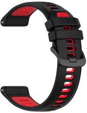 Silikónový remienok Ricardo Gressoney 22mm (pre Garmin Forerunner 970), Black/Red
