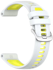 Silikónový remienok Ricardo Gressoney 22mm (pre Garmin Forerunner 970), White/Yellow